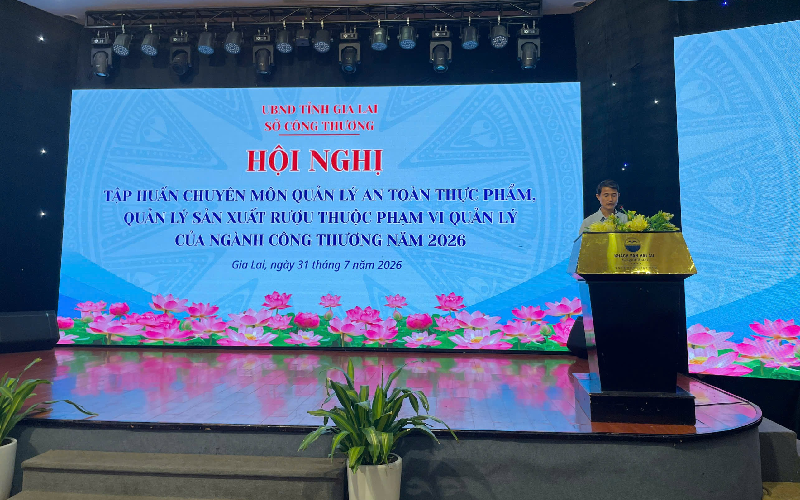 SỞ CÔNG THƯƠNG TỔ CHỨC HỘI NGHỊ TẬP HUẤN CHUYÊN MÔN VỀ QUẢN LÝ AN TOÀN THỰC PHẨM, QUẢN LÝ SẢN XUẤT RƯỢU NĂM 2026